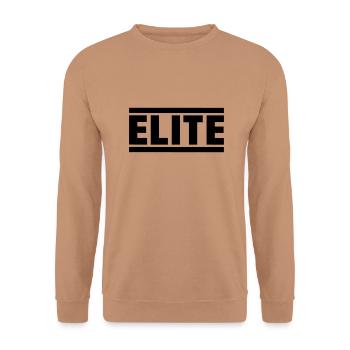 elite_f1 - Unisex Sweatshirt - mocha - Front - Alina (178cm) & Michal (187cm)