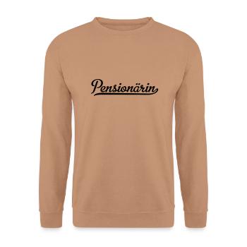 Pensionärin - Unisex Pullover - Mocca - Vorne - Alina (178cm) & Michal (187cm)