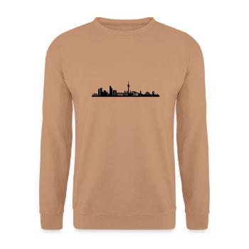 Dusseldorf Skyline - Sweat-shirt Unisexe - moka - Devant - Alina (178cm) & Michal (187cm)