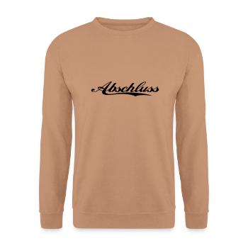 abschluss - Unisex Pullover - Mocca - Vorne - Alina (178cm) & Michal (187cm)
