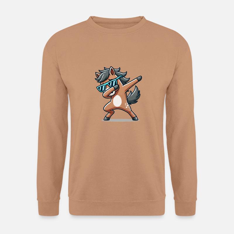 pferd dabbing comic - Unisex Pullover - Mocca