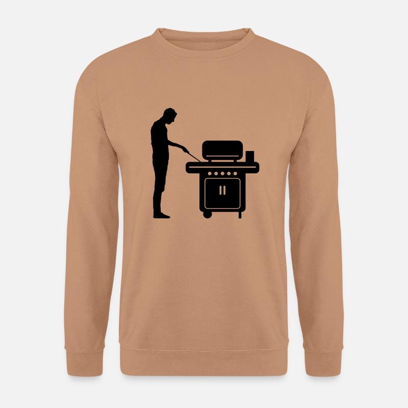 Freizeit - Mann Grill - Unisex Pullover - Mocca