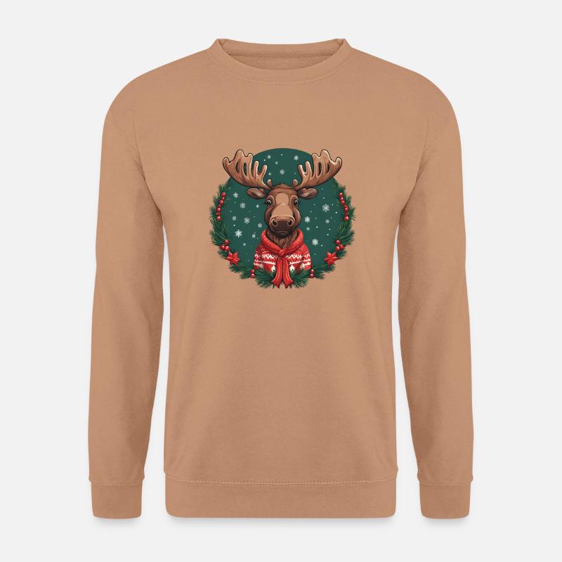 Weihnachtselch - Unisex Pullover - Mocca
