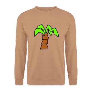 Palm Tree Island Tree Plage Vacances Noix de Mer Cool - Sweat-shirt Unisexe - moka - Devant - Alina (178cm) & Michal (187cm)