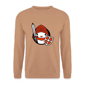 Duck Knight Armor Épée Bouclier Casque Combattant - Sweat-shirt Unisexe - moka - Devant - Alina (178cm) & Michal (187cm)