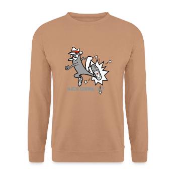 Kick Game Lit – Urban Sneaker Style - Unisex Sweatshirt - mocha - Front - Alina (178cm) & Michal (187cm)