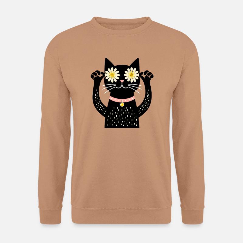 Katze und gänseblümchen - Unisex Pullover - Mocca