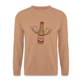 Engels Bier - Unisex Pullover - Mocca - Vorne - Alina (178cm) & Michal (187cm)
