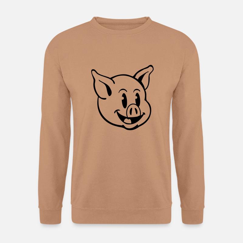 pig_comic_t1 - Unisex Sweatshirt - mocha
