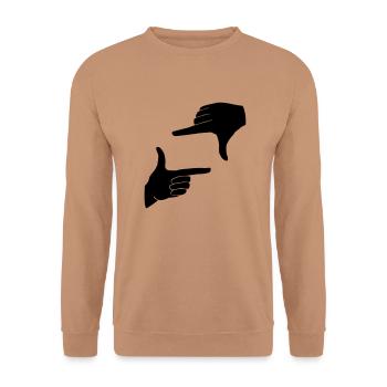 plein_cadre - Sweat-shirt Unisexe - moka - Devant - Alina (178cm) & Michal (187cm)