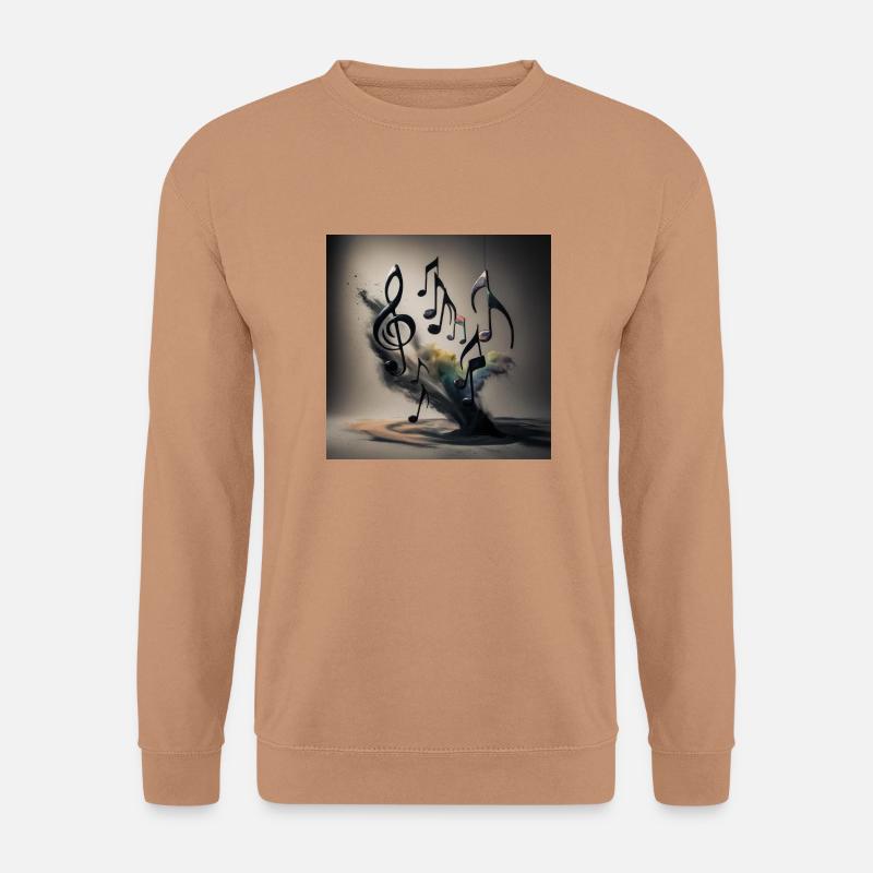 Musik schwarz Licht noten mehrere schwebend - Unisex Pullover - Mocca
