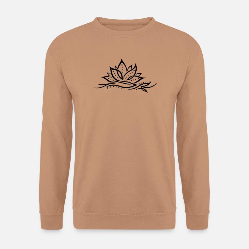Lotus Lotusblüte Lotusblume Yoga - Unisex Pullover - Mocca