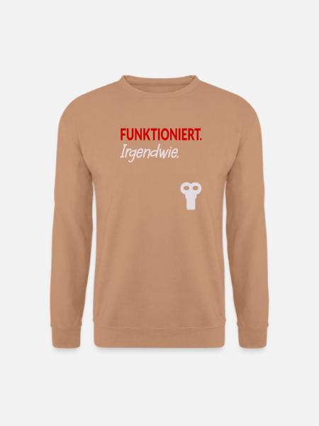 Aufziehschlüssel Funktionieren Stress - Unisex Pullover - Mocca