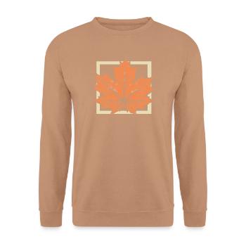Ahornblatt  - Unisex Pullover - Mocca - Vorne - Alina (178cm) & Michal (187cm)