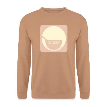 Ramen Suppe - Unisex Pullover - Mocca - Vorne - Alina (178cm) & Michal (187cm)