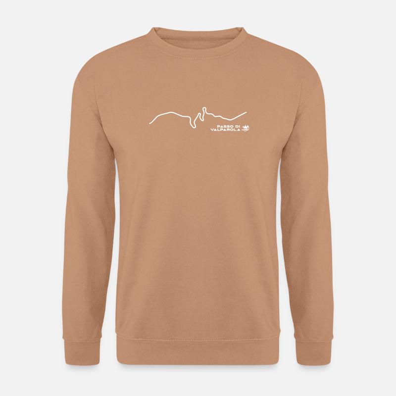 Passo di Valparola – Dolomiten-Pass - Unisex Pullover - Mocca