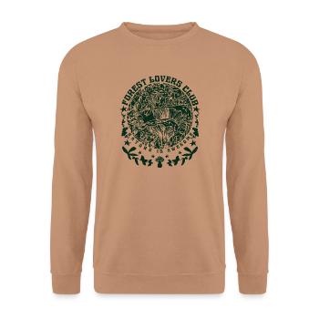 WALDLIEBHABERCLUB - Unisex Pullover - Mocca - Vorne - Alina (178cm) & Michal (187cm)