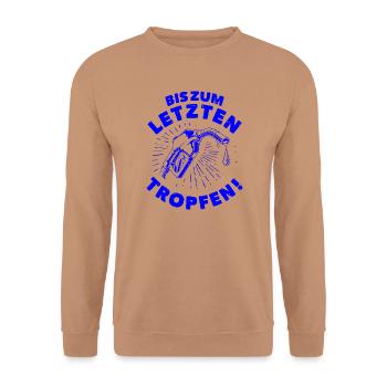 To the Last Drop — Blue - Unisex Sweatshirt - mocha - Front - Alina (178cm) & Michal (187cm)