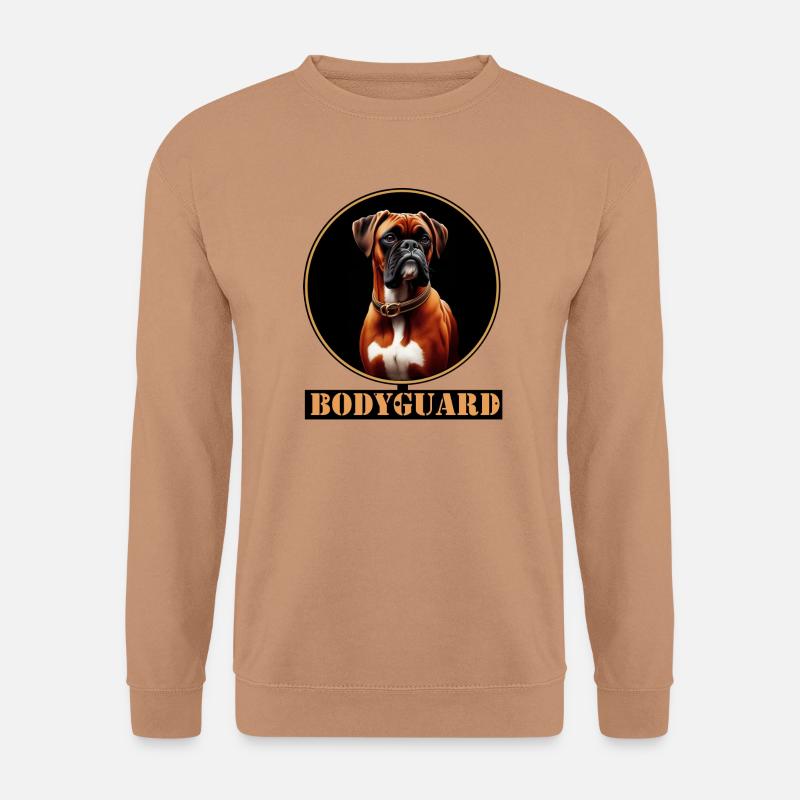 Bodyguard Hundedesign - Boxerhund - Unisex Pullover - Mocca