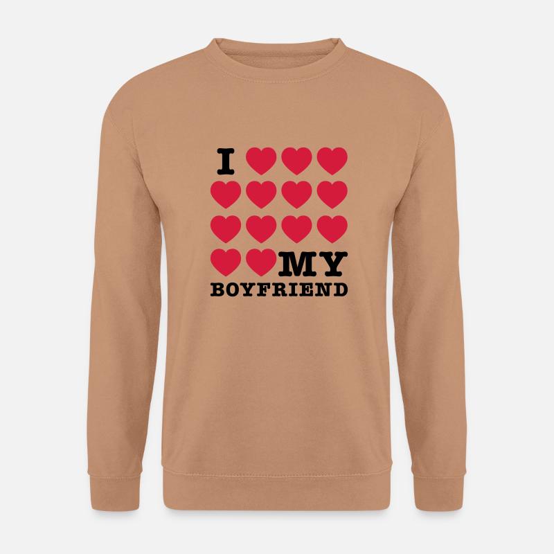 I love my boyfriend (3) - Unisex Pullover - Mocca