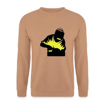 Welder 2-colored - Unisex Sweatshirt - mocha - Front - Alina (178cm) & Michal (187cm)