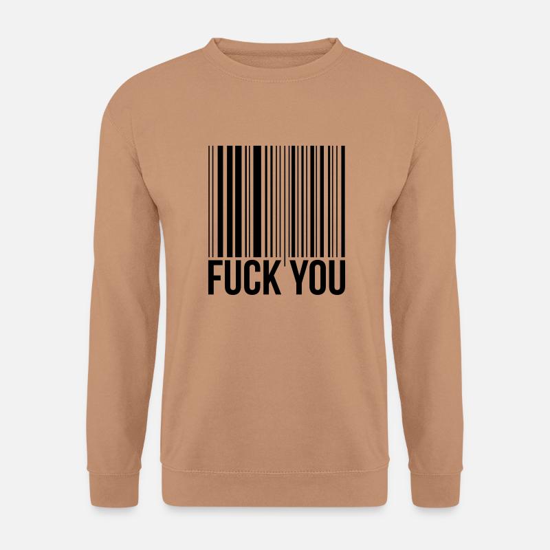 barcode fuck you - Unisex Pullover - Mocca