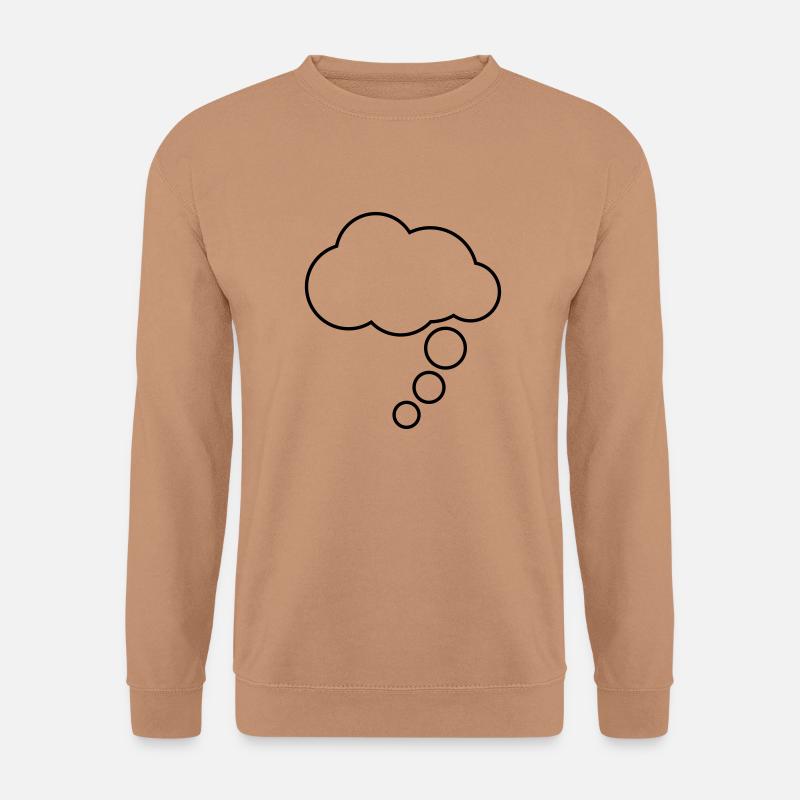 Comic Cartoon Denkblase - Unisex Pullover - Mocca