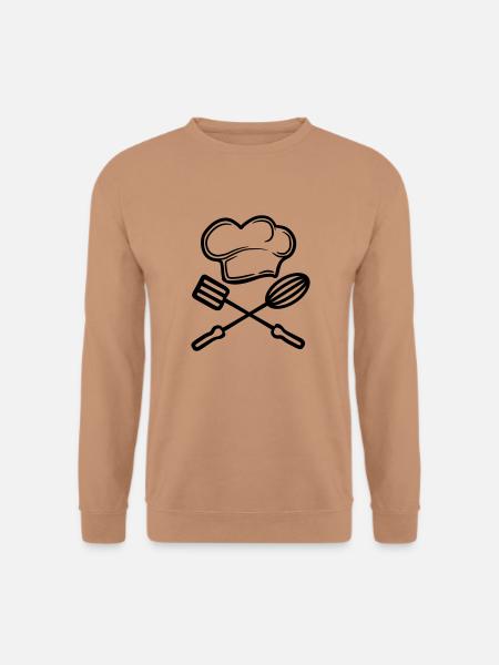 agitateur turner 2 emblème chef chapeau chapeau chef ko - Sweat-shirt Unisexe - moka
