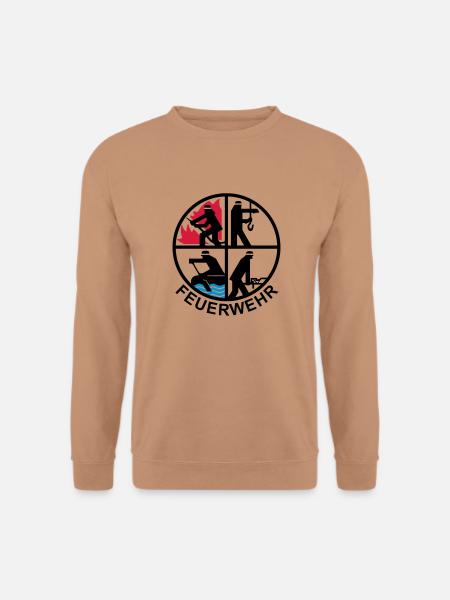 Feuerwehr 4 Logo 1 - Unisex Pullover - Mocca