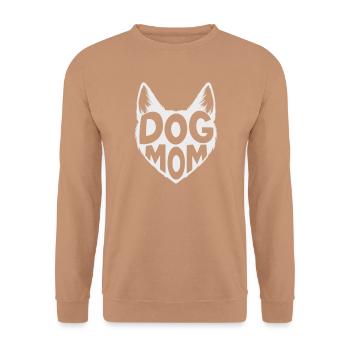 Silhouette de maman chien – Chemise maman chien - Sweat-shirt Unisexe - moka - Devant - Alina (178cm) & Michal (187cm)