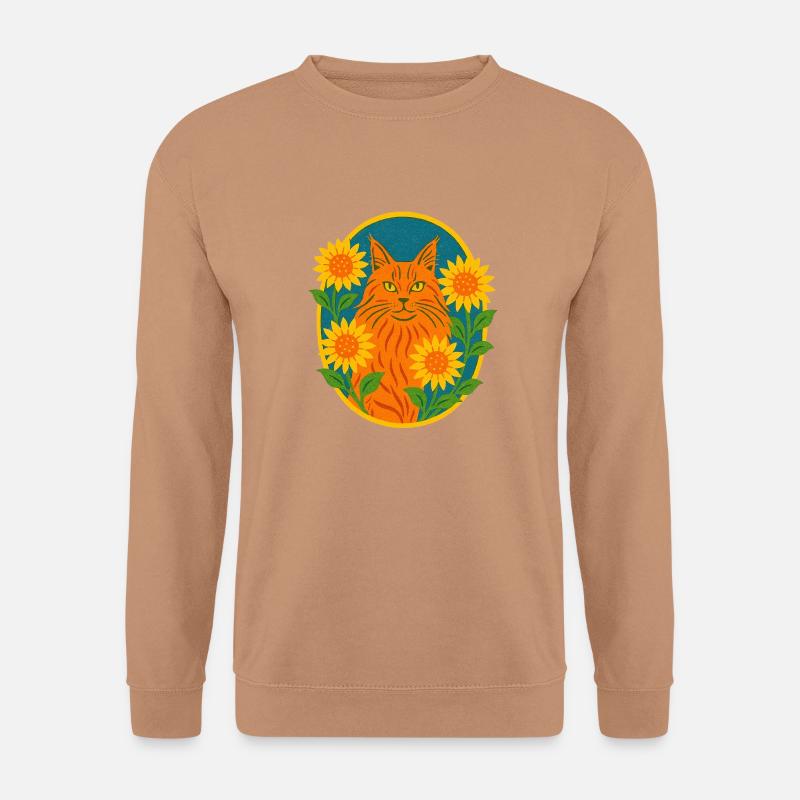 Ginger Kitty Katze - Unisex Pullover - Mocca