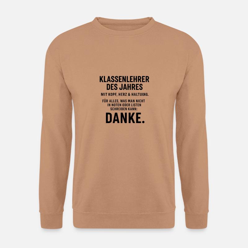 Lehrer:in Geschenk Abschied & Dankeschön - Unisex Pullover - Mocca