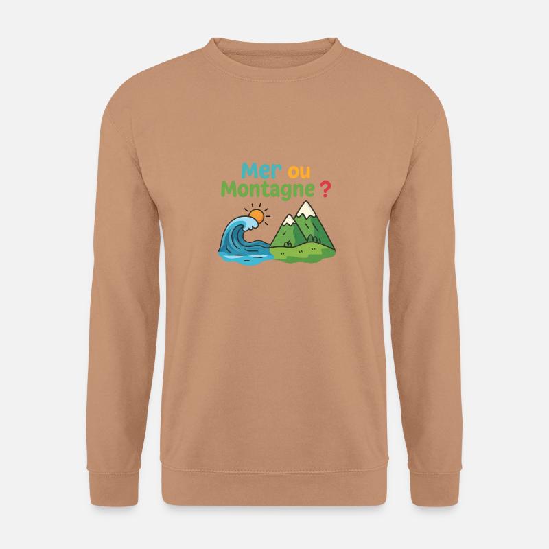 Meer oder Berg - Unisex Pullover - Mocca