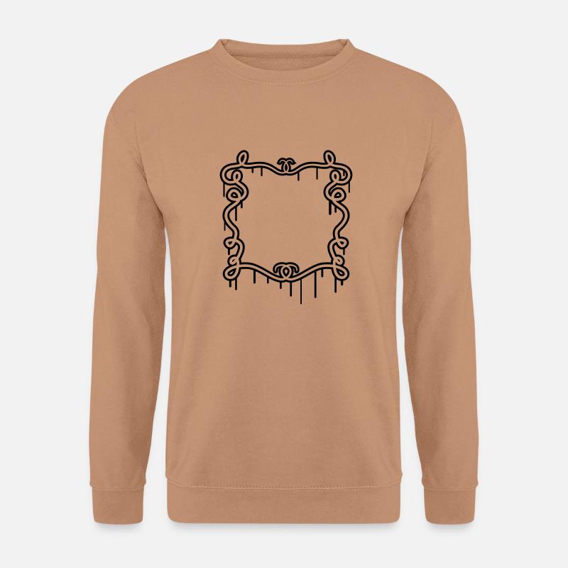 Künstlerischer Graffiti Rahmen - Unisex Pullover - Mocca