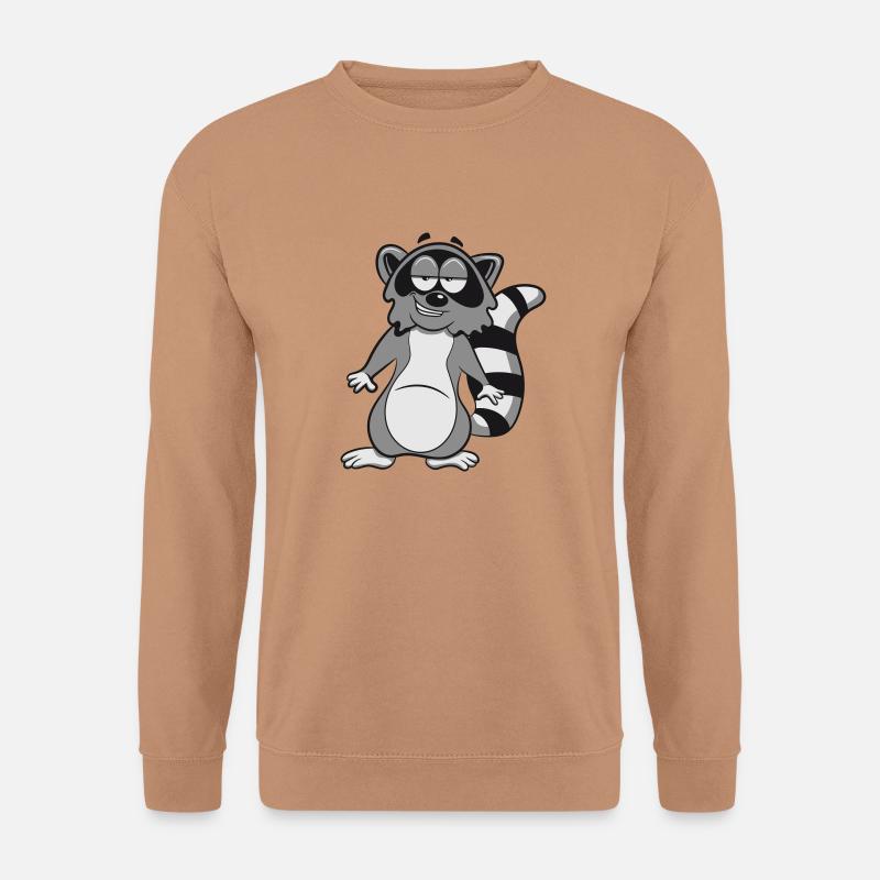 Waschbär grinsen lächeln - Unisex Pullover - Mocca