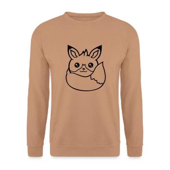Fox Red Fox Wild Animal Clever Forest Inhabitants - Unisex Sweatshirt - mocha - Front - Alina (178cm) & Michal (187cm)