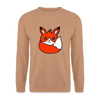 Fox Red Fox Wild Animal Clever Forest Inhabitants - Unisex Sweatshirt - mocha - Front - Alina (178cm) & Michal (187cm)