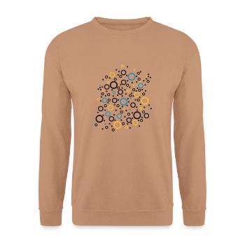 Colour Bubbles - Unisex Pullover - Mocca - Vorne - Alina (178cm) & Michal (187cm)