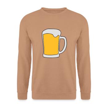 alcool bière boire ivre - Sweat-shirt Unisexe - moka - Devant - Alina (178cm) & Michal (187cm)