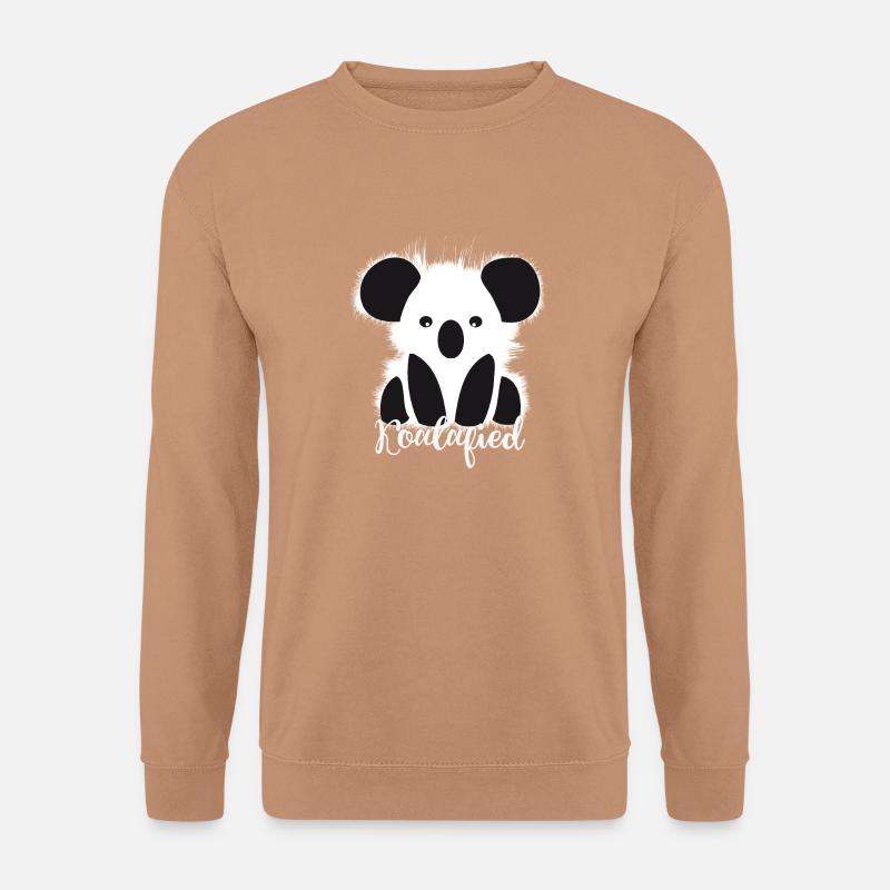 koala Bär niedlich Zeichnung Baum Australien funny - Unisex Pullover - Mocca
