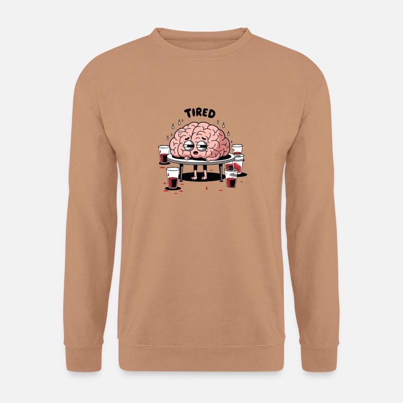 MÜDES GEHIRN - Unisex Pullover - Mocca