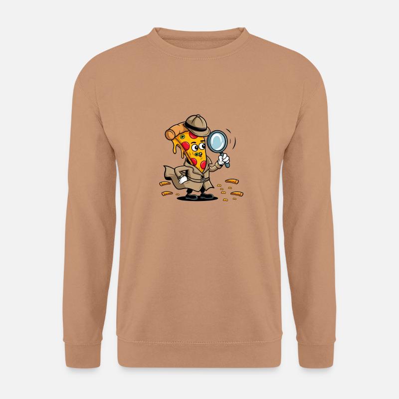 Pizza Detective - Untersuchung der Stücke - Unisex Pullover - Mocca