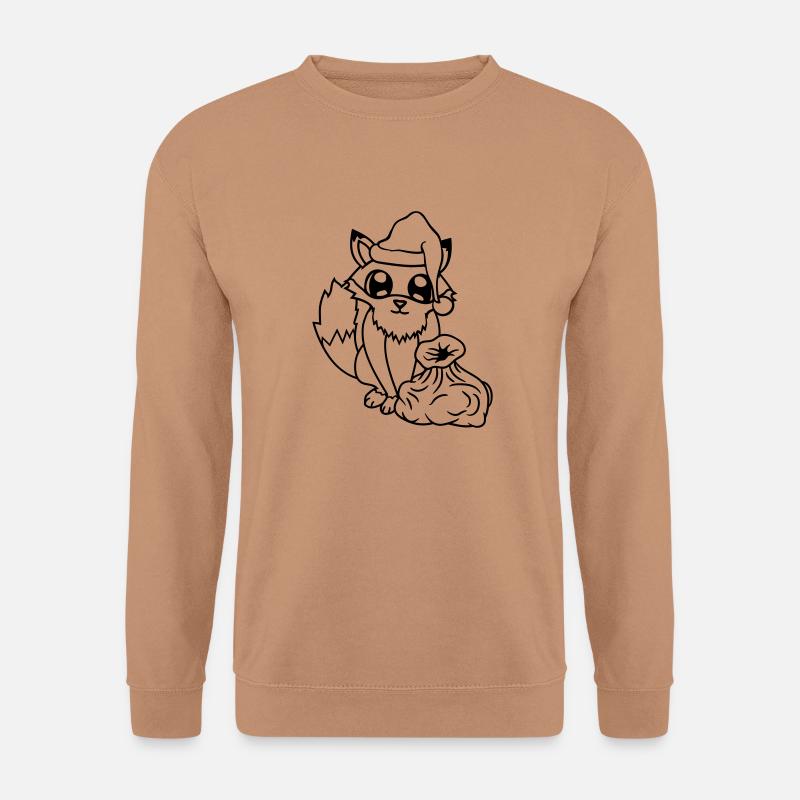 Fuchs Rotfuchs Weihnachtsmann Weihnachten Geschenk - Unisex Pullover - Mocca