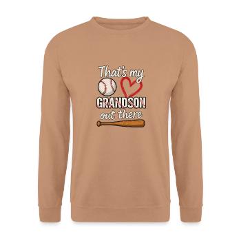 Baseball Mamie Mamie Joueur de baseball Grand-mère Grand-mère - Sweat-shirt Unisexe - moka - Devant - Alina (178cm) & Michal (187cm)