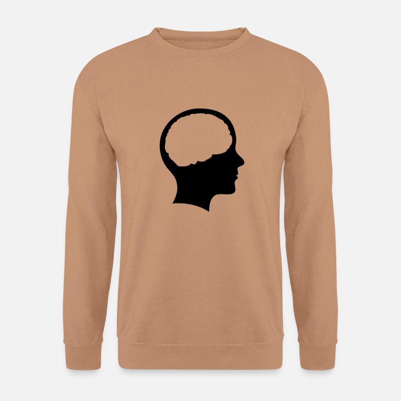 Symbol Kopf mit Hirn - Unisex Pullover - Mocca