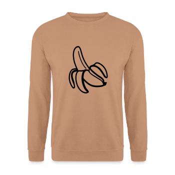 Icône de la Banane - Sweat-shirt Unisexe - moka - Devant - Alina (178cm) & Michal (187cm)