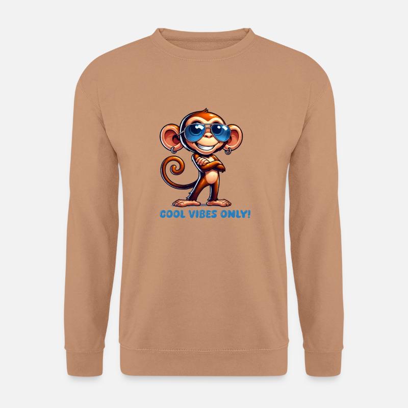 affe sonnenbrille cool - Unisex Pullover - Mocca