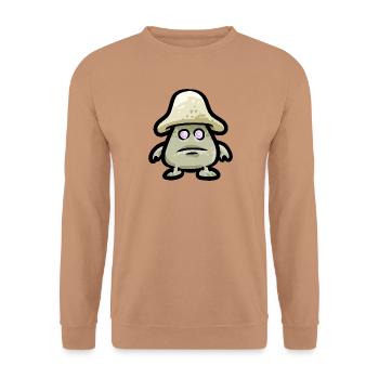Kawaii-Krötenheld - Unisex Pullover - Mocca - Vorne - Alina (178cm) & Michal (187cm)