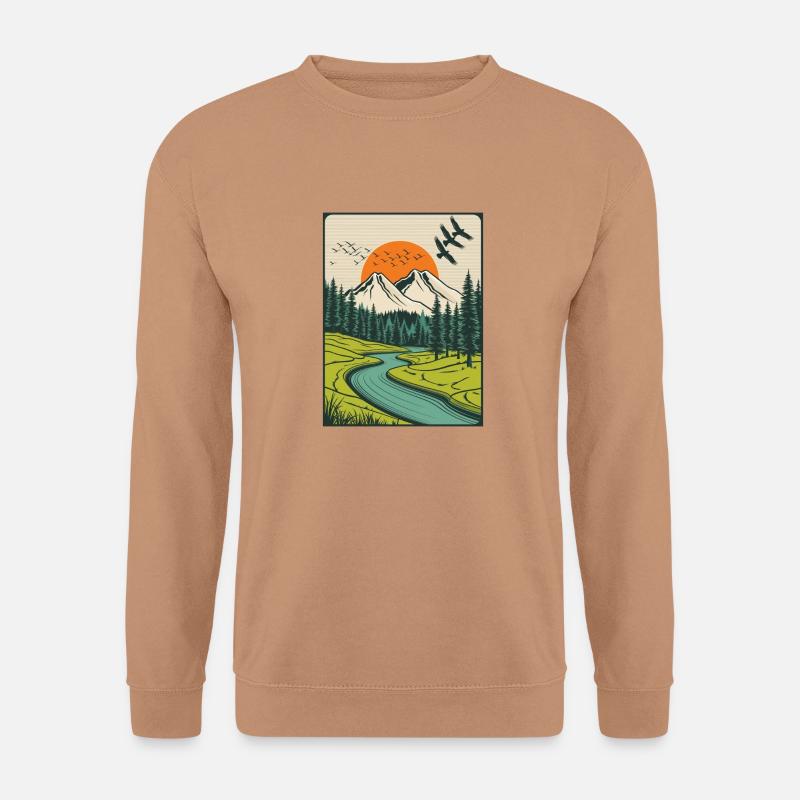 Landschaft Natur Wald - Unisex Pullover - Mocca