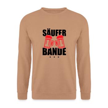 Säufer Bande - Unisex Pullover - Mocca - Vorne - Alina (178cm) & Michal (187cm)